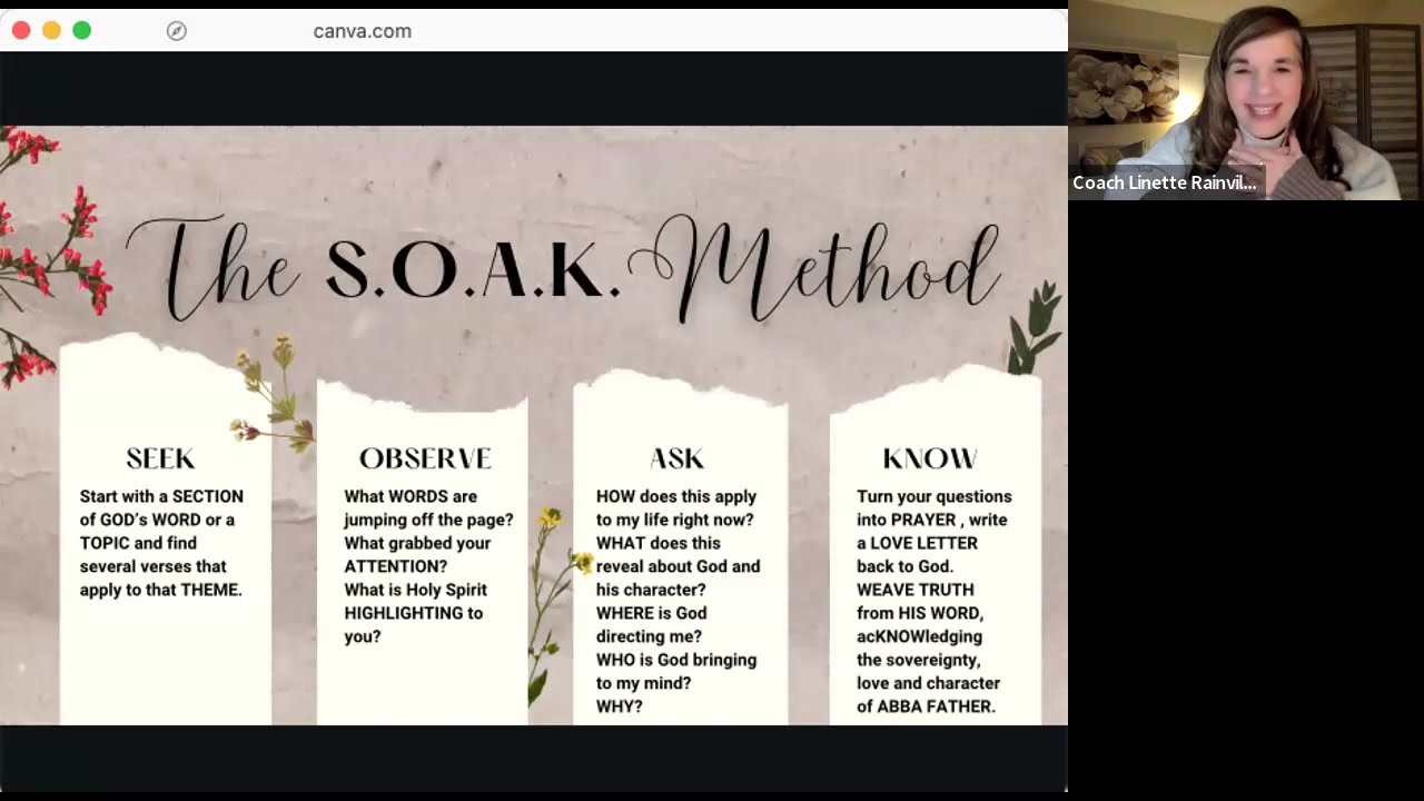 The S.O.A.K. Method of Journaling to God