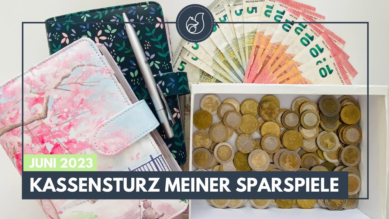 Sparspiele KASSENSTURZ JUNI 🥰 Wie viel konnte ich diesmal sparen? #sparspiele #umschlagmethode