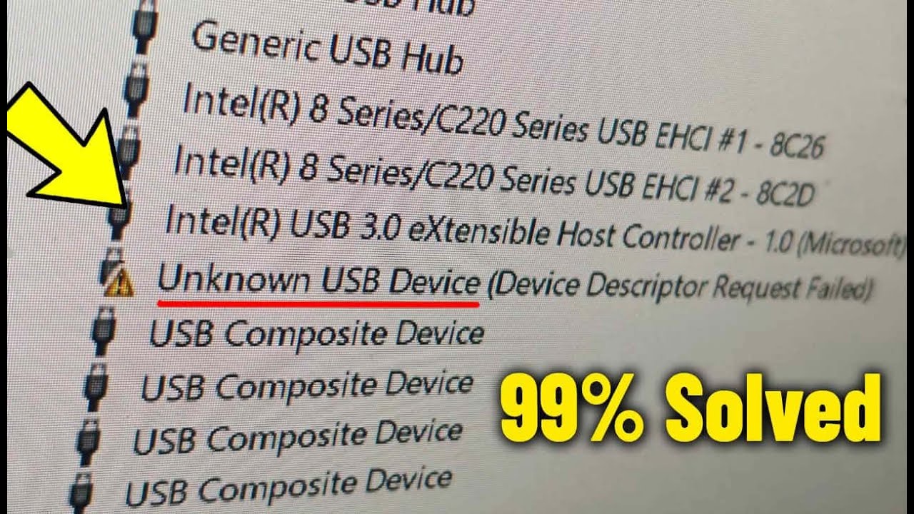 неизвестное USB-устройство (сбой запроса дескриптора устройства) в Windows 11/10/8/7 ✅ Решено