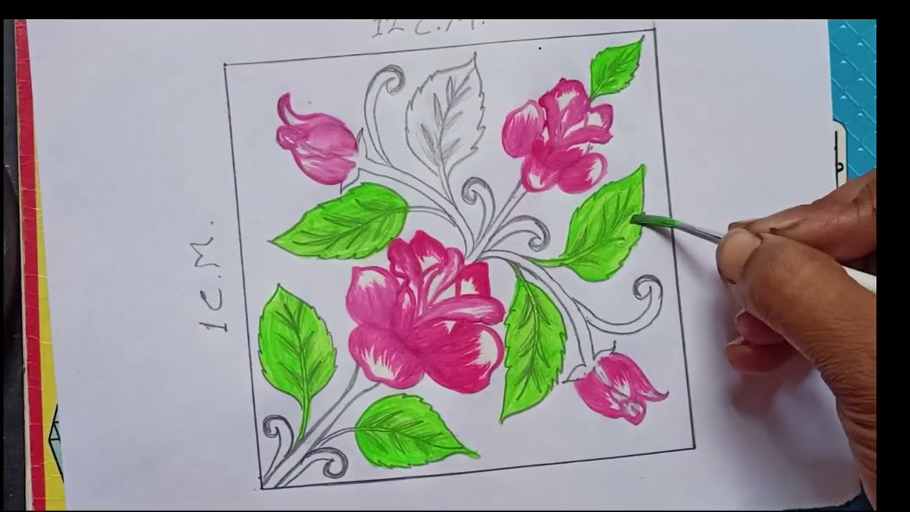 Lotus Drawing Watercolor Easy / Lotus Drawing Easy And Beautiful / गुलाब का फूल कलर कैसे करें Gulab 