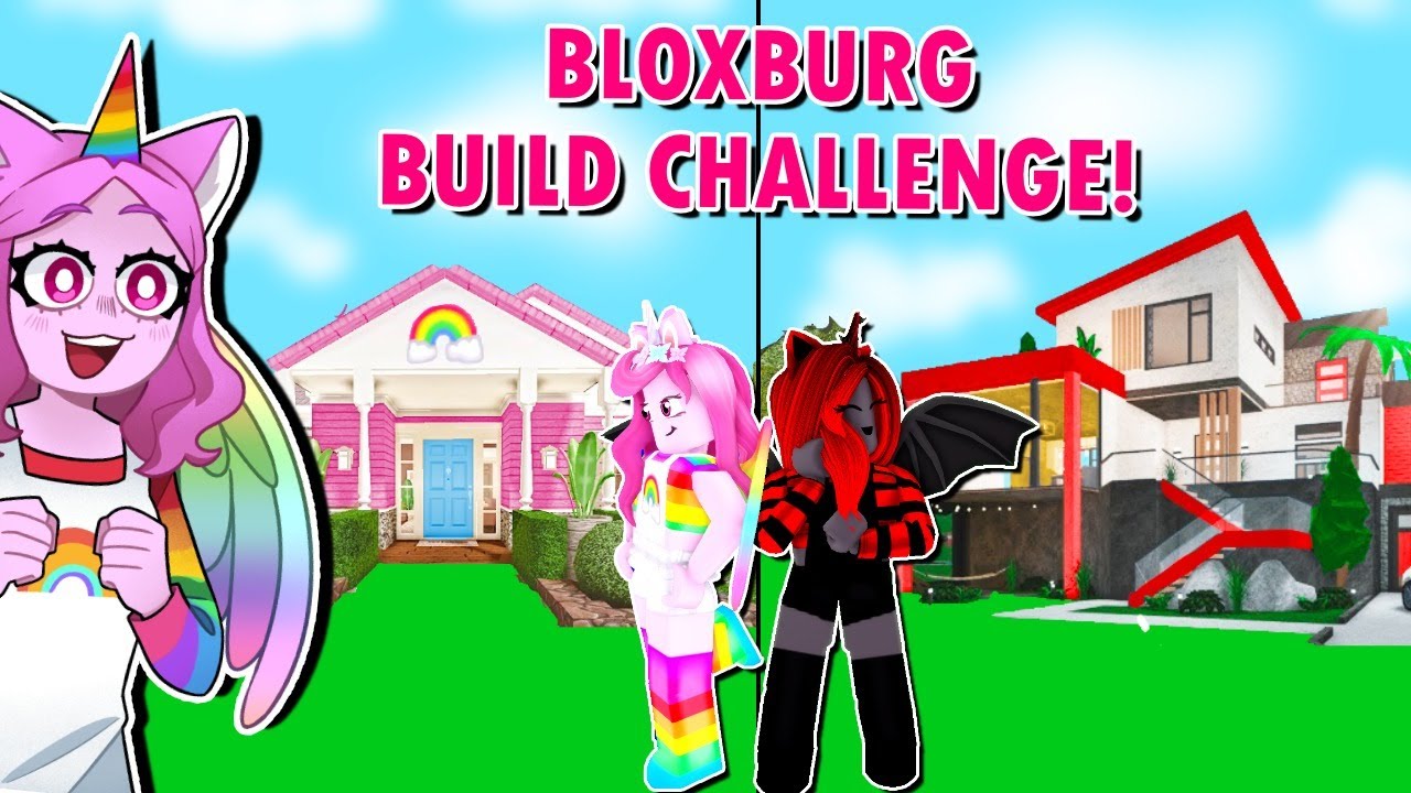 *SUNNY VS MOODY* Bloxburg Build Challenge!! (Roblox)