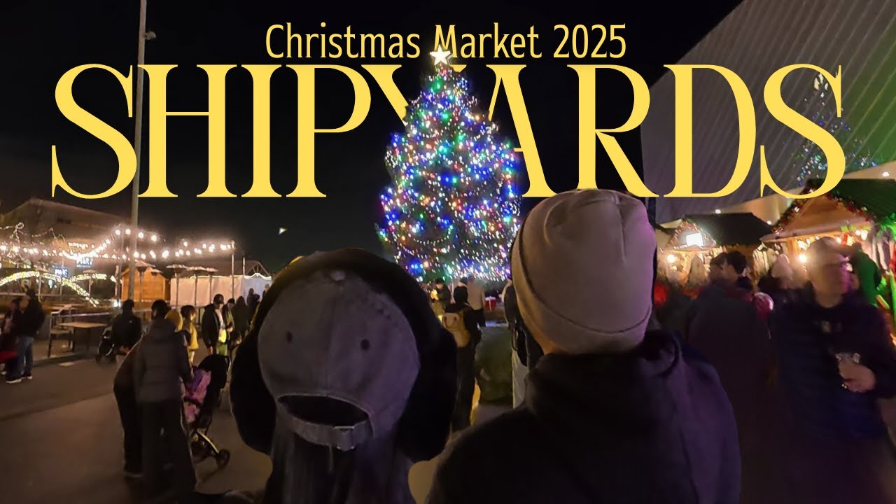 [4K]🎄North Vancouver Shipyards Christmas Market 2025 | Walkthrough & Food Review