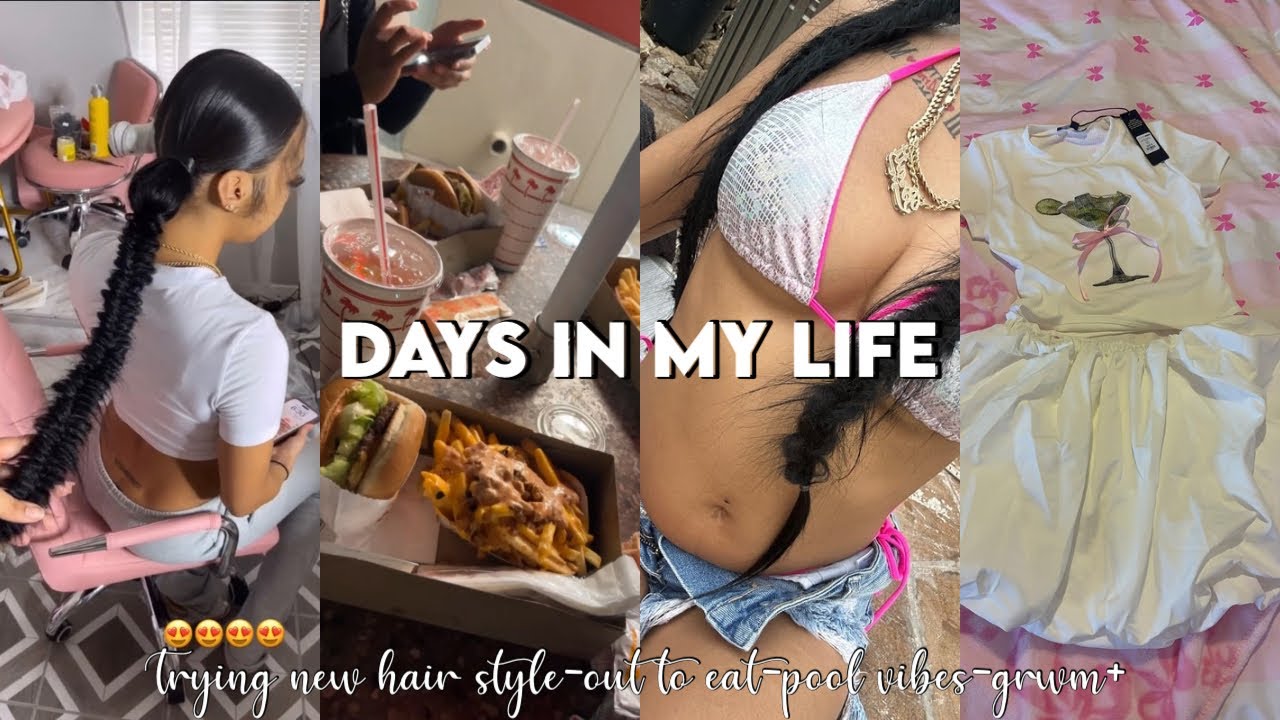 Days in my life 🫧|| trying new hairstyle, out to eat, pool vibes, grwm