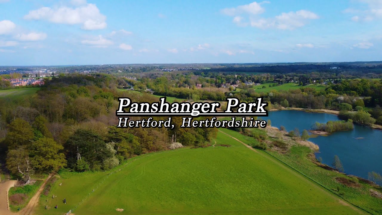 Panshanger Park, Hertford, Hertfordshire - 4K Drone Footage - 2023