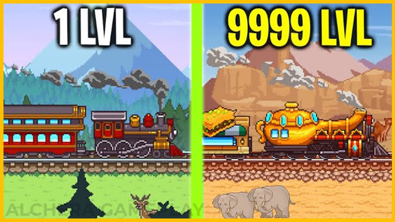 MAX LEVEL Rare Golden Train EVOLUTION! MAX LEVEL Cargo,Speed,Passengers, Cars, Engine in Tiny Rails!