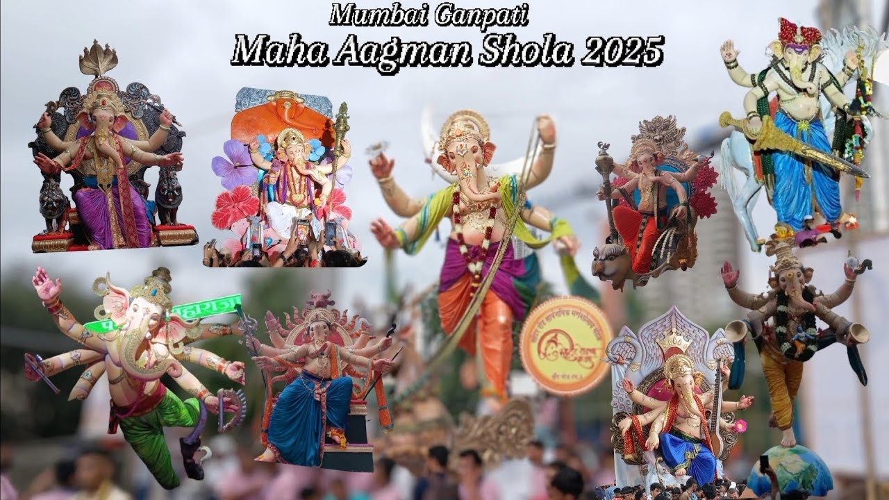 | Mumbai Ganpati Aagman 2025 | Chandanwadi God Ganpati,Parel Cha Lambodar & more #ganeshutsav #2025 