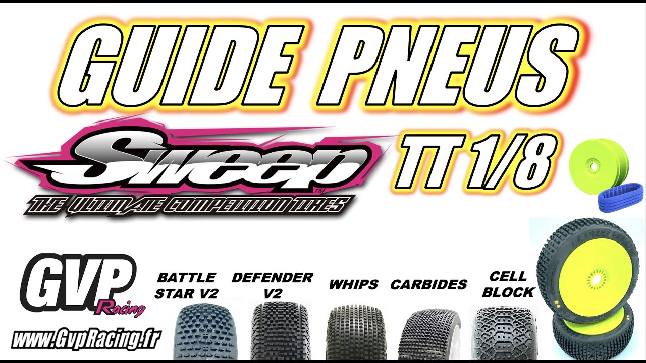 GAMME PNEUS SWEEP TT 1/8, la présentation complète !