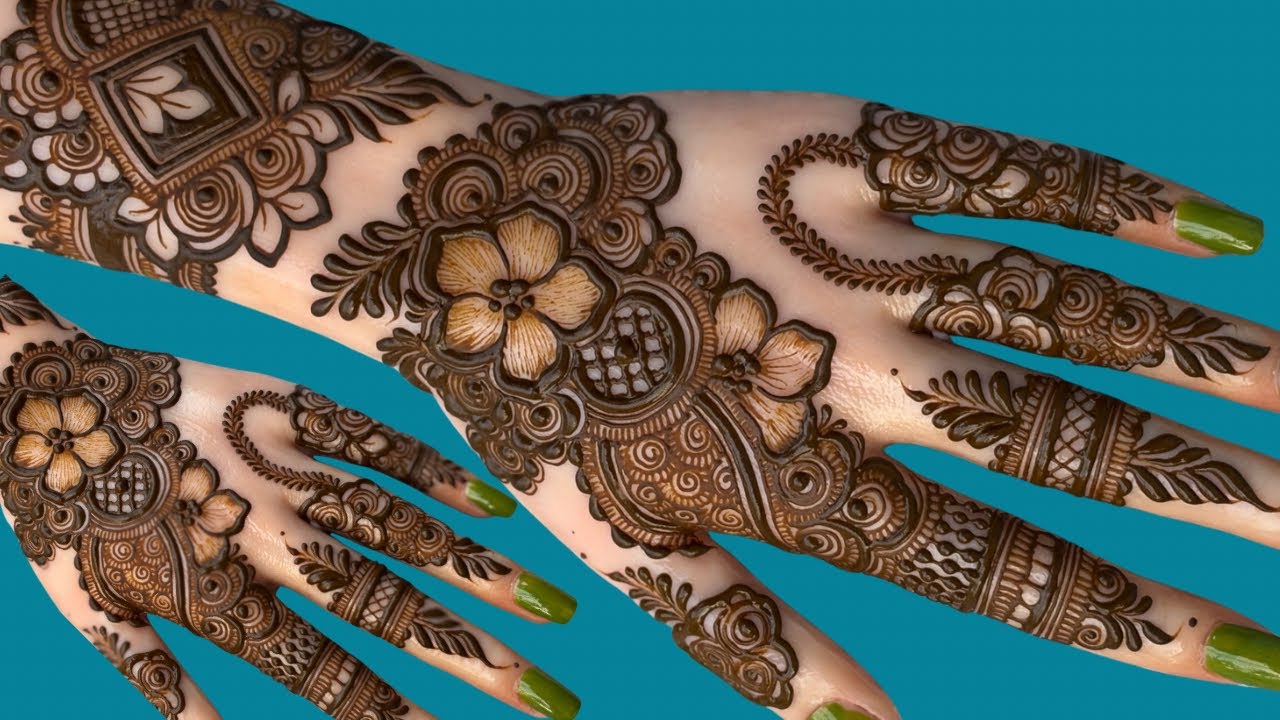 Very Beautiful Stylish Mehndi Design For Hands | Prettiest Latest back hand Henna Design / #mehndi 