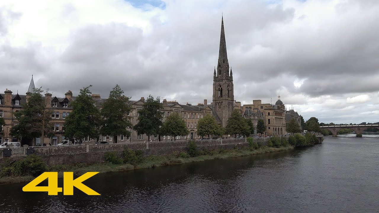 Perth, Scotland Walk: City Centre【4K】