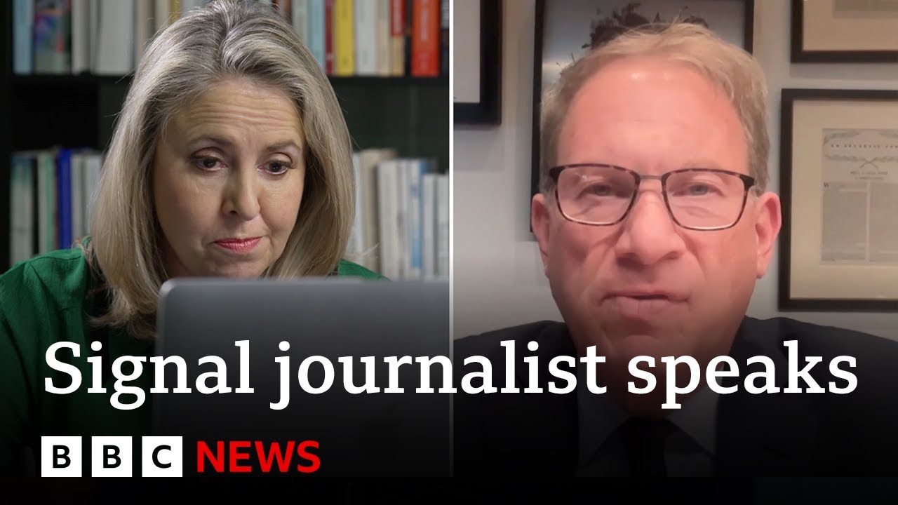 Atlantic reporter added to leaked Signal chat speaks to BBC | BBC News