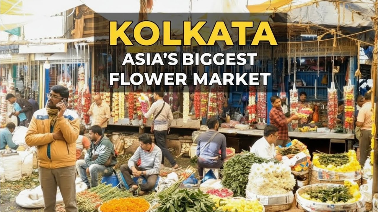 Kolkata Biggest flower market in asia