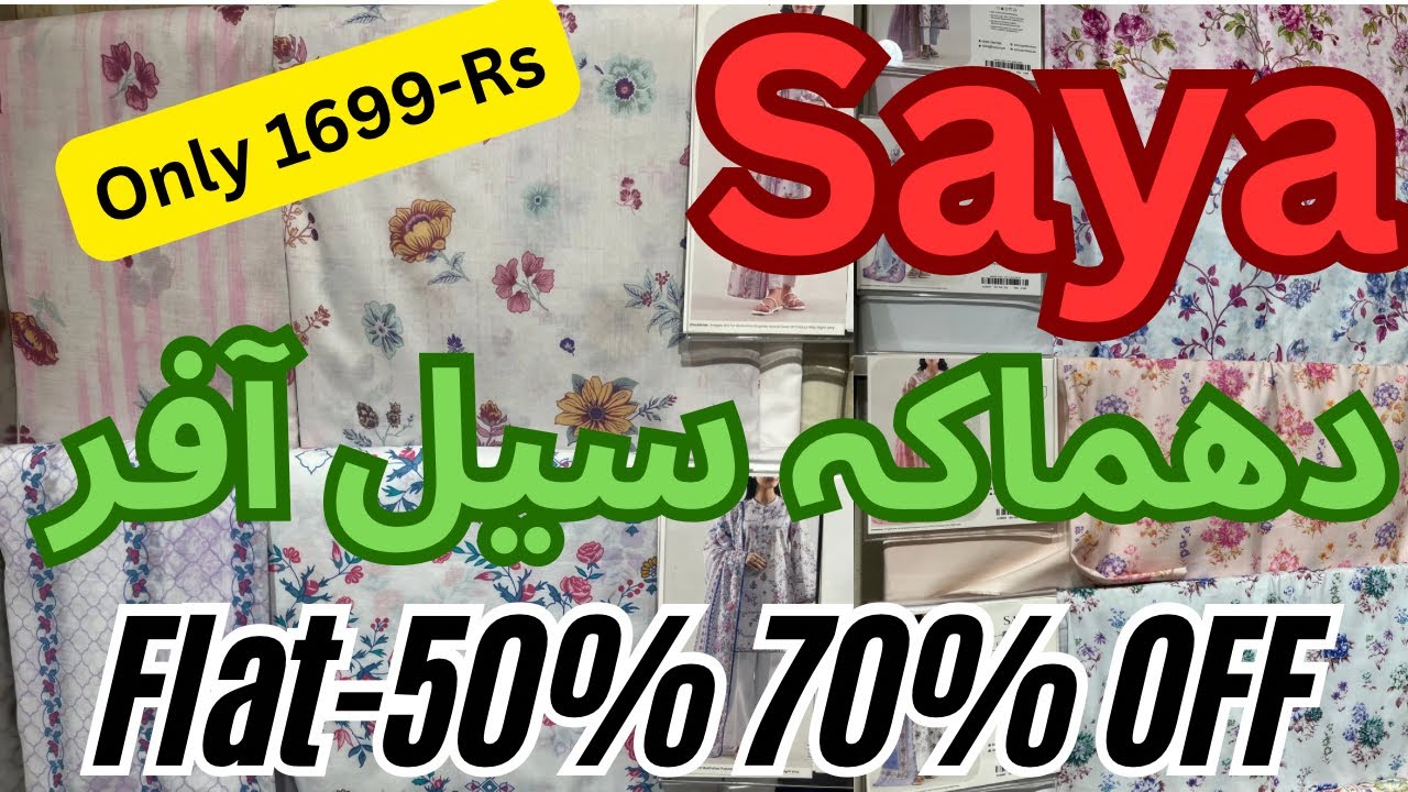 Saya New Collection 2026 Discount | Biggest End Of Season Sale | Flat 50%–60% OFF | Summer sale 2026