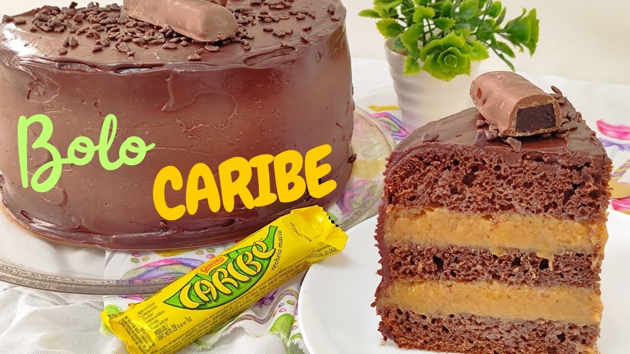 BOLO BOMBOM CARIBE/ MASSA FOFINHA E MOLHADINHA/ RECHEIO CREMOSO/ FÁCIL DE FAZER/ MARAVILHOSO 😍