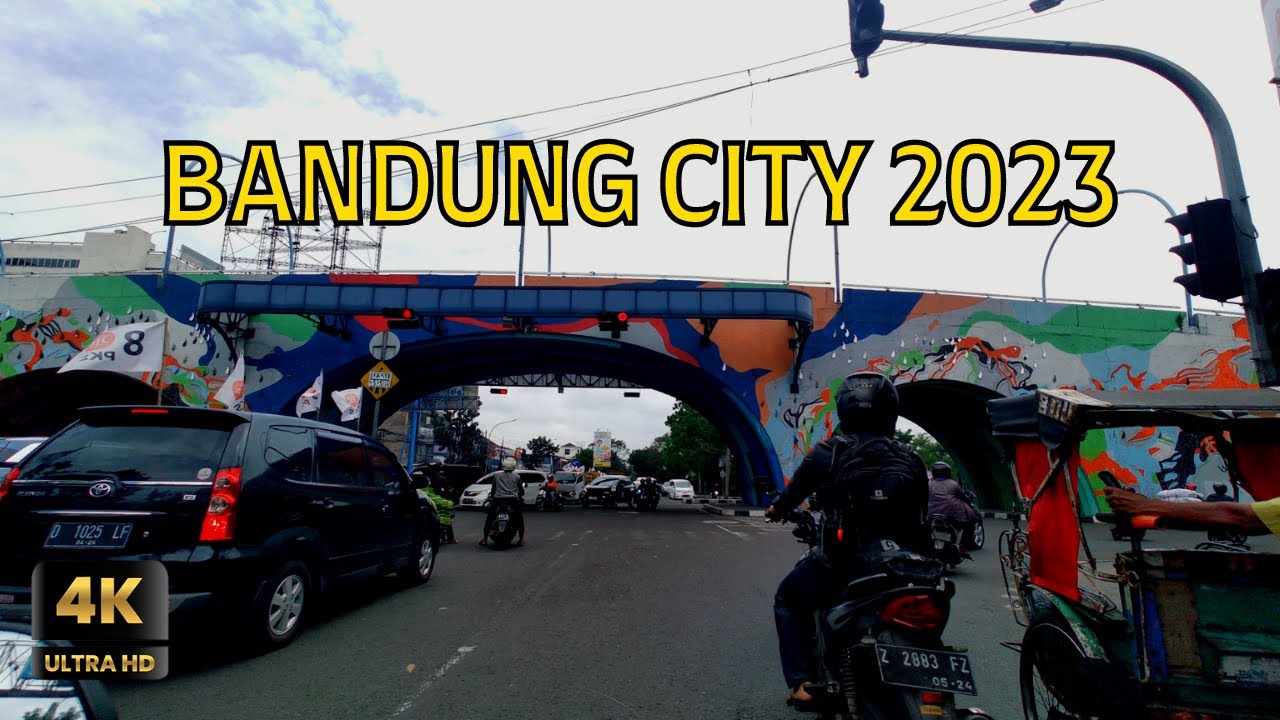 Driving Around Bandung City 4K, Daytime Road Traffic Situation Update Februari 2023