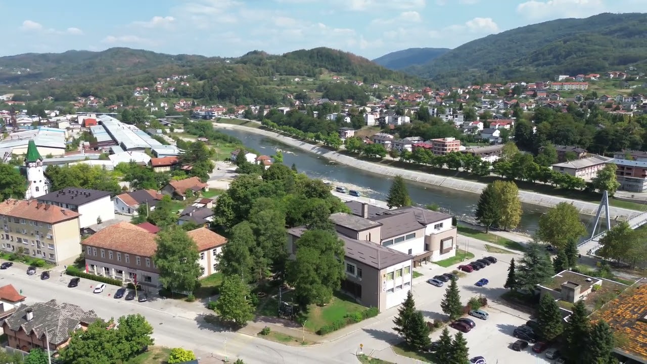 Zavidovići snimak dronom, Citi of Zavidovići from air