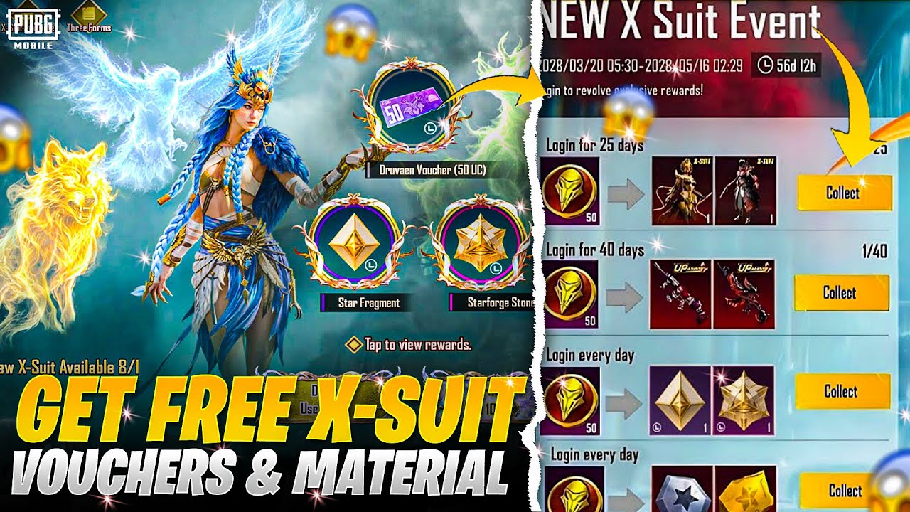 New X-Suit 3D Leaks is here |  Get Free X-suit Vouchers & Materials | PUBGM 