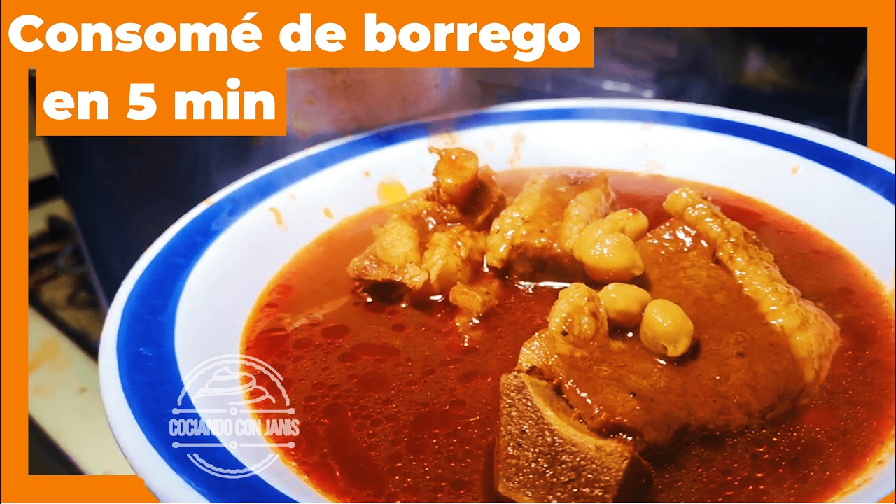 CREA  un Rico 🐏 CONSOME de BORREGO (Con Garbanzo) 🥣 | Recetas con Carne de Borrego