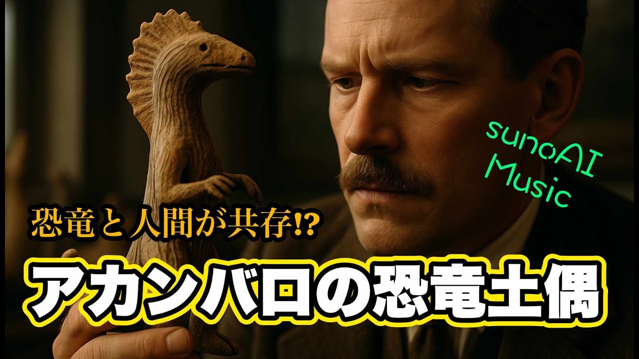 恐竜と人間が共存!?　アカンバロの恐竜土偶　sunoAI Music
