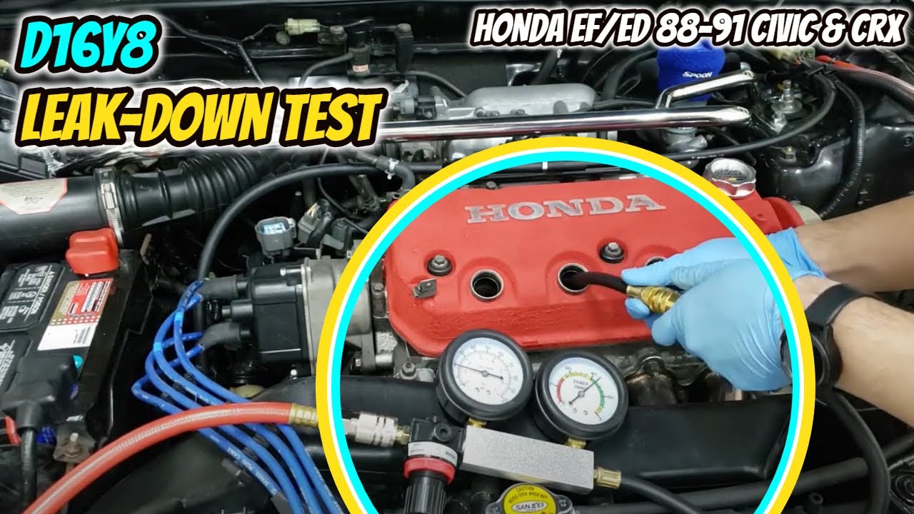 || HONDA EF/ED 88-91 CIVIC/CRX || How to Perform a Leak-down Test D16Y8 with my EF👀
