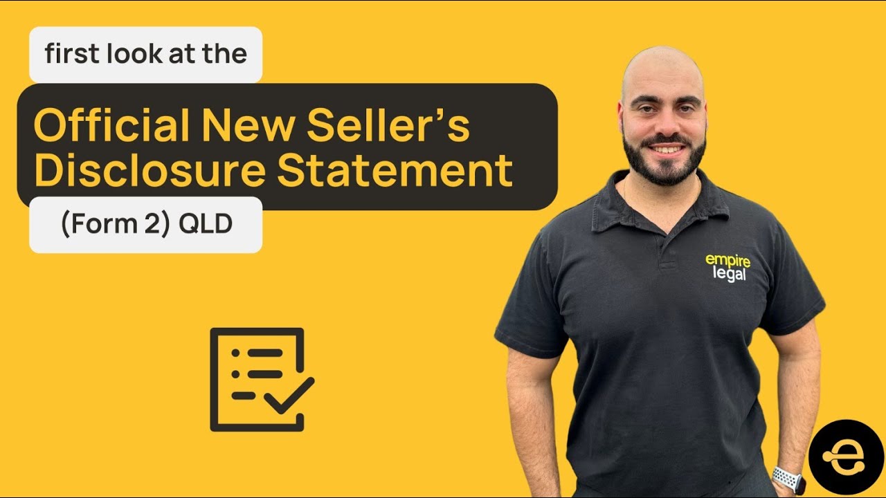 First look at the official NEW Seller’s Disclosure Statement (Form 2) QLD