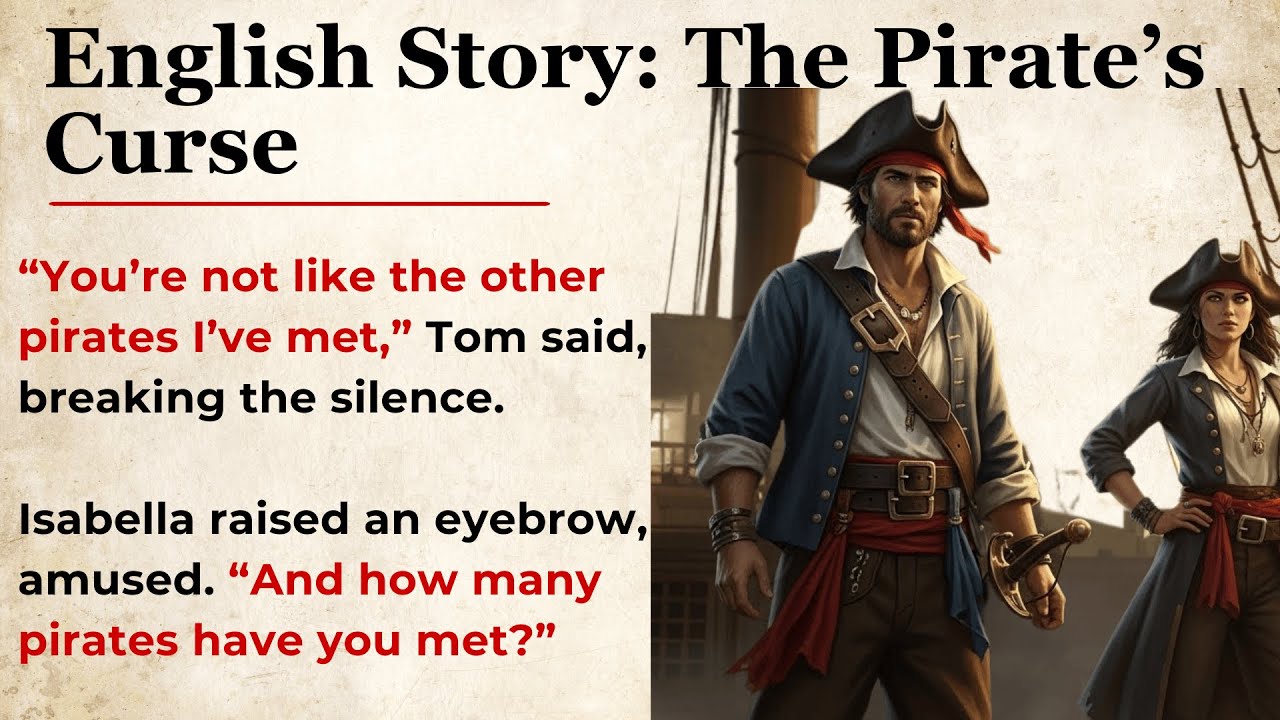 The Pirate's Curse Story Learn English Through Story Level 4 🔥 Easy Listening Practice