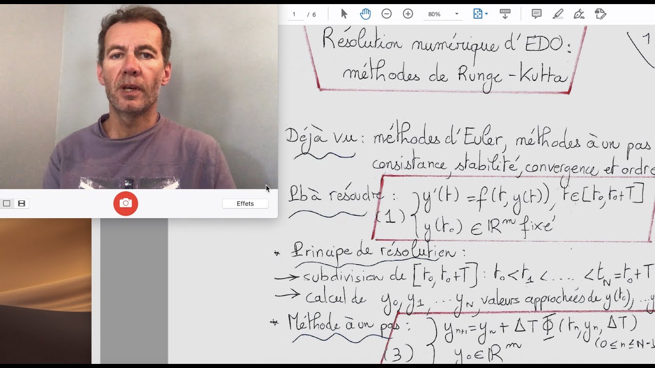 Résolution numérique d'EDO (3/3): les méthodes de Runge Kutta