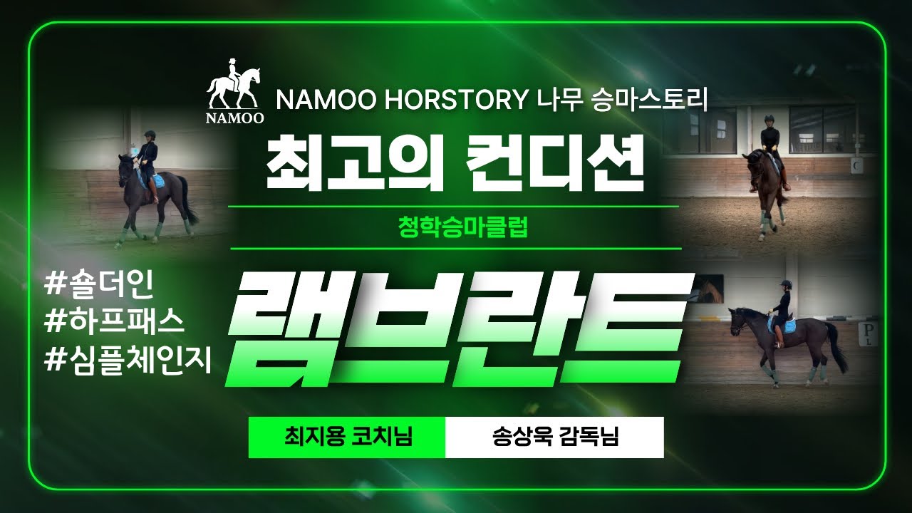 [나무승마스토리] 램브란트 최고의 날 | 청학승마클럽 | 사횡보 | 숄더인 | 심플체인지 | 하프패스 | 승마일기 | 승마브이로그