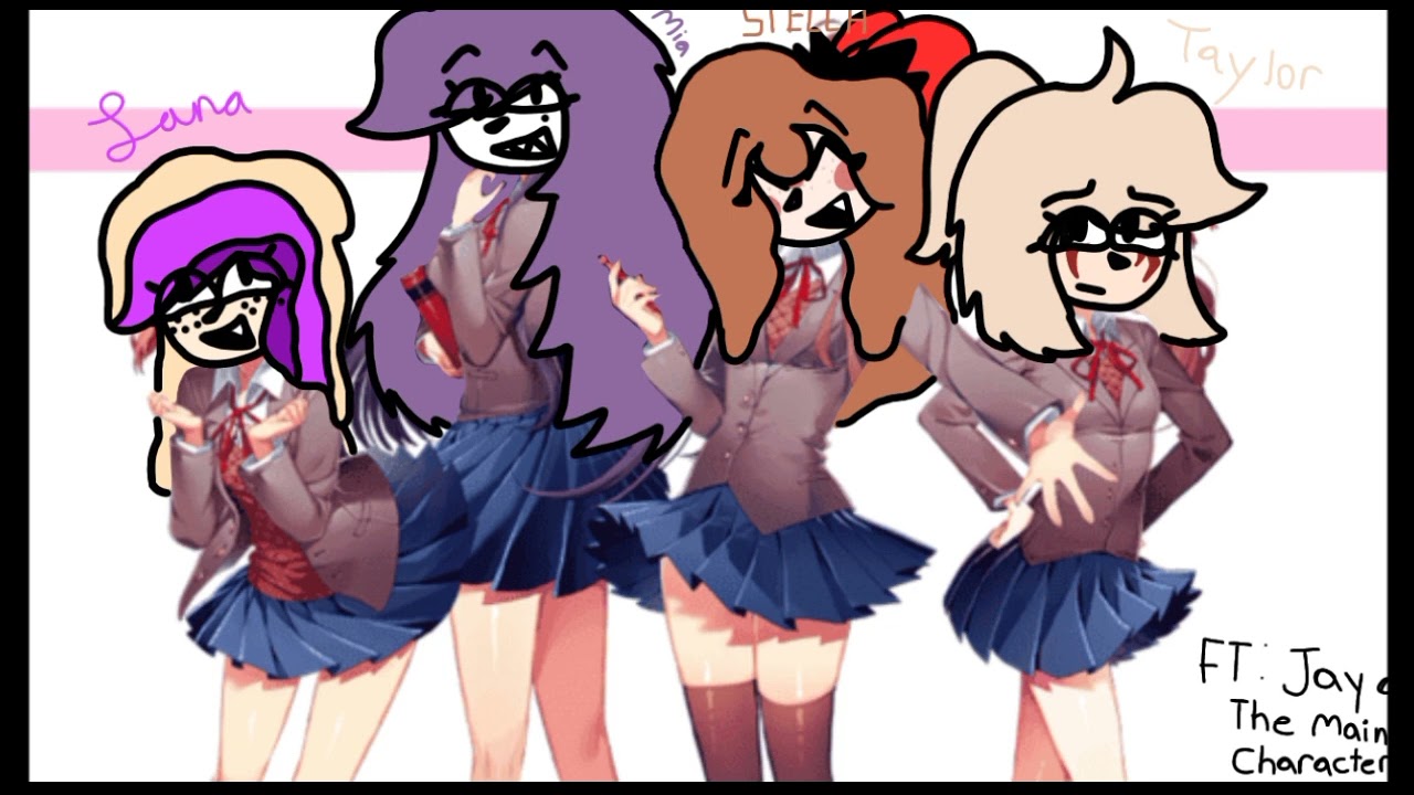 just monika - ddlc song - ai cover- ft: OCS!!!! (mine) lana, mia, stella, taylor, and jay  - VCs!