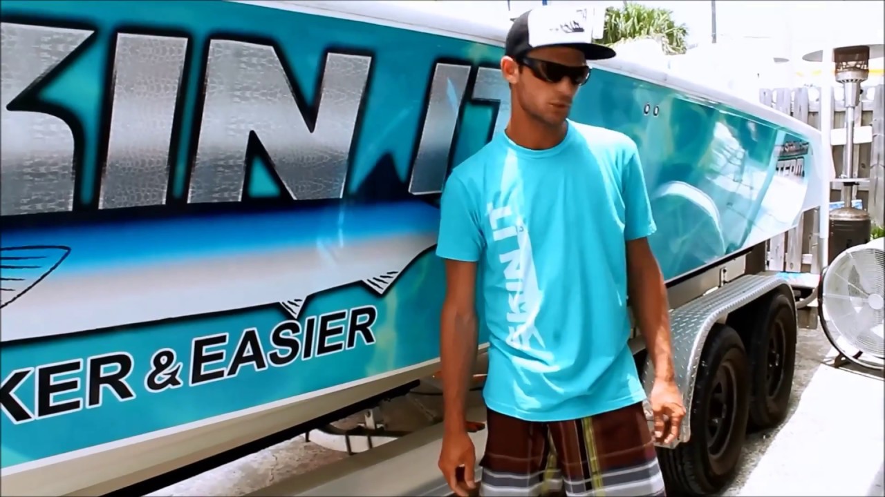 H2O Vinyl Designs Flying Fish Sticker Installation