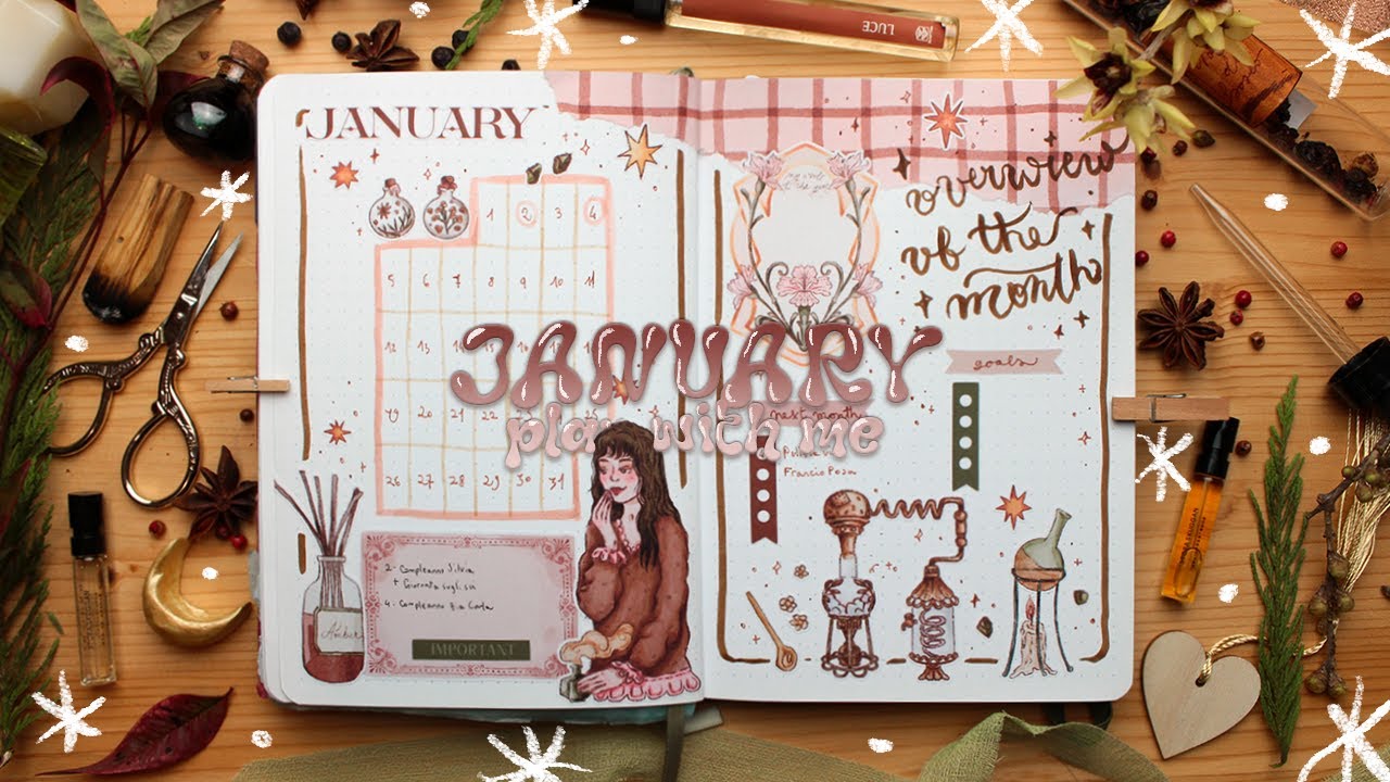 🌺 plan with me | 2026 bullet journal setup - using my stickers