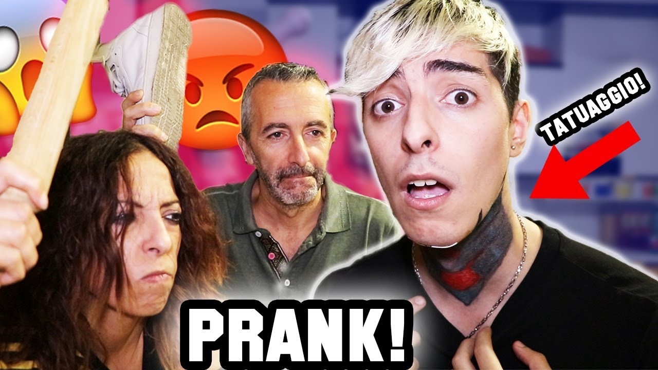 MI SONO TATUATO IL COLLO! - PRANK AI MIEI GENITORI *TROPPO ARRABBIATI*