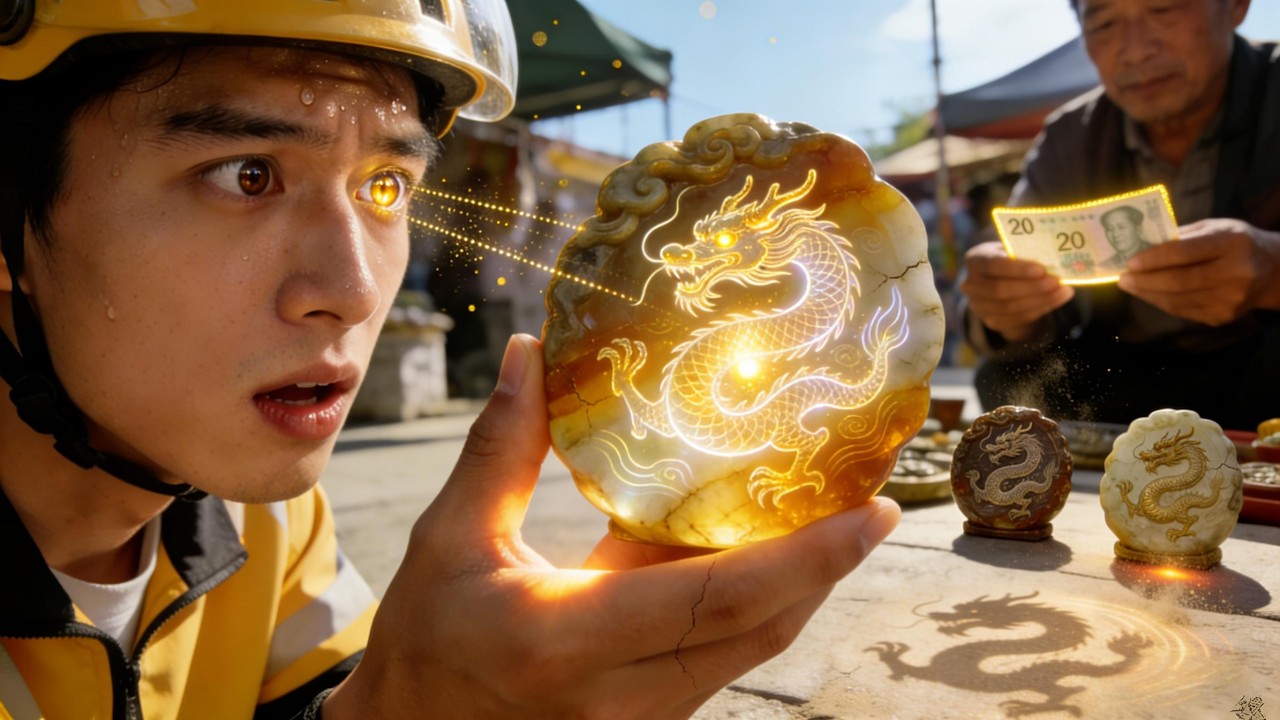 我撞翻古玩攤，血激活透視神眼！20塊變80萬，爽翻天！🩸💰
