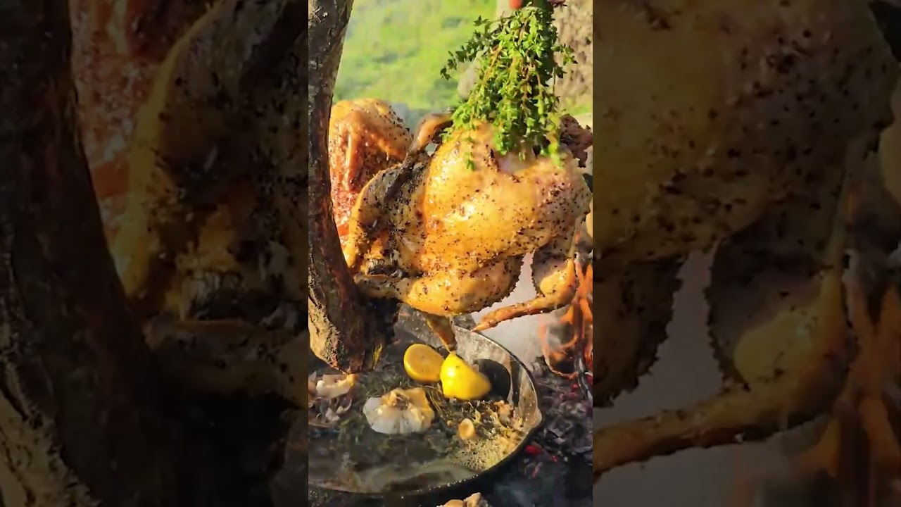 Grilling Chicken Over Fire Like a Pro 🔥🍗 | ASMR Cooking Outdoors