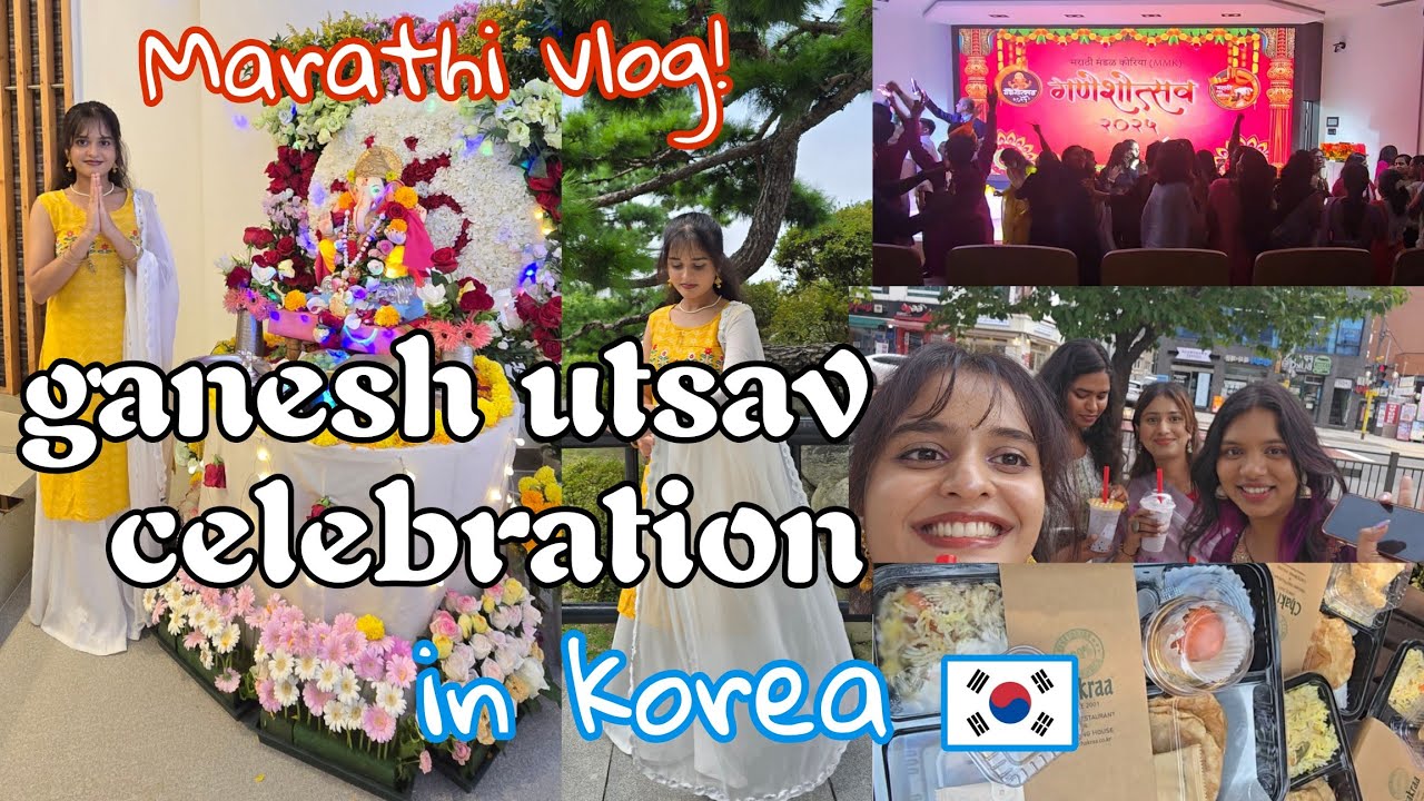 🇮🇳Ganesh utsav celebration in korea🇰🇷# korea 