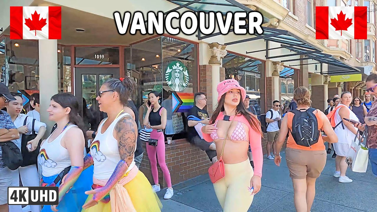 🇨🇦 【4K】☀️ Downtown Vancouver BC, Canada. Relaxing Walk.| Go Pro Hero 10 |