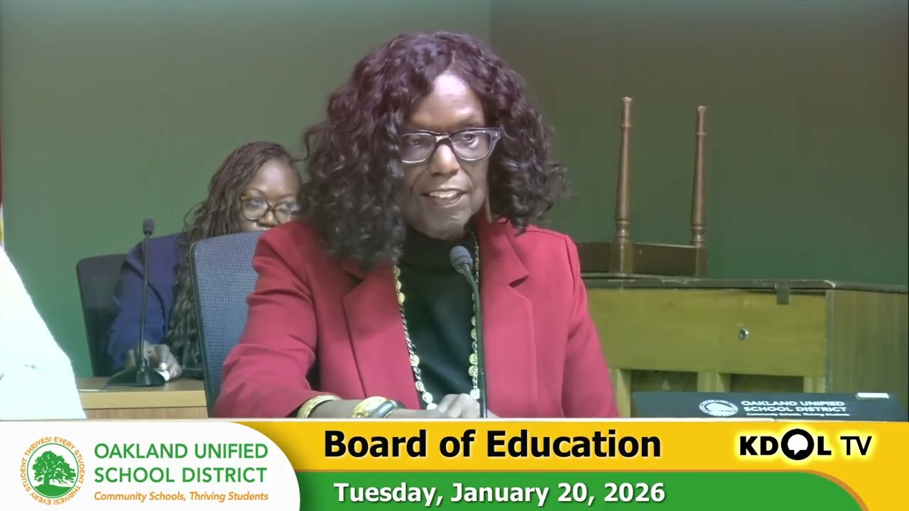 OUSD 2026-01-20 Board of Education meeting - Oakland Unified School District