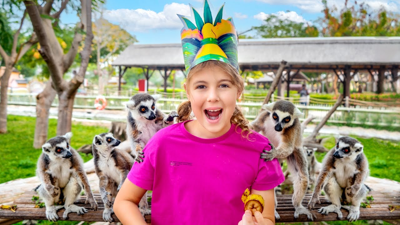 Lima anak pergi berpetualang ke taman safari