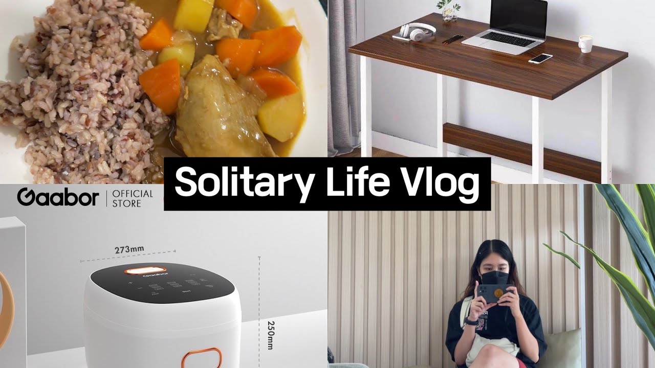 [Solitary Life Vlog] I live alone #3 | Gaabor rice cooker, mini table & Japanese curry |Feb. 2023(2)