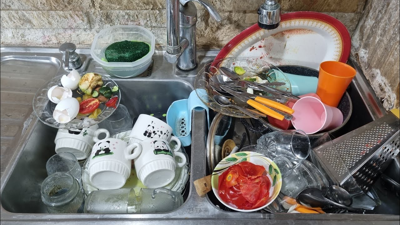 ASMR Dishwashing Satisfying | I Couldn't Believe I Washed All These Dishe💥🧼