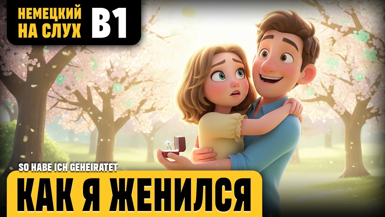 Как я женился. Весёлый поучительный рассказ (уровень B1). Немецкий на слух.