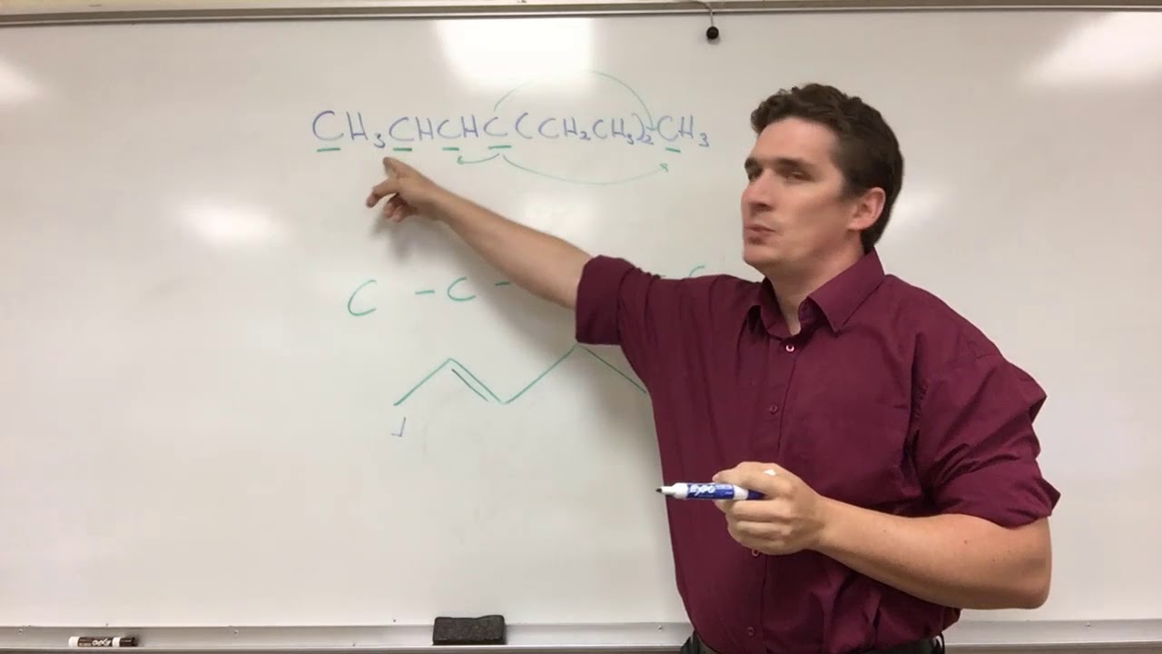 Drawing the line-bond formula from the chemical formula