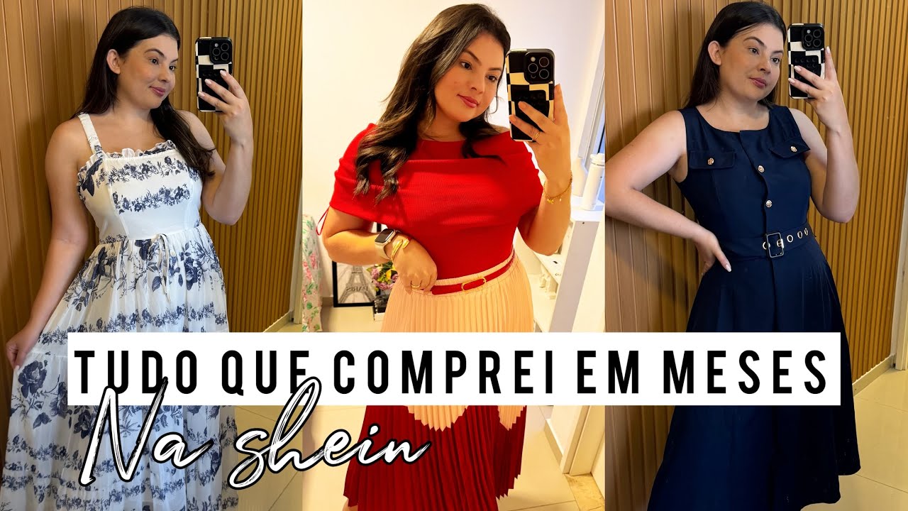 Maior COMPRA SHEIN 2024/ 21 Peças/ Roupas moda evangélica / Saias, Vestidos, bolsas / Moda Modesta