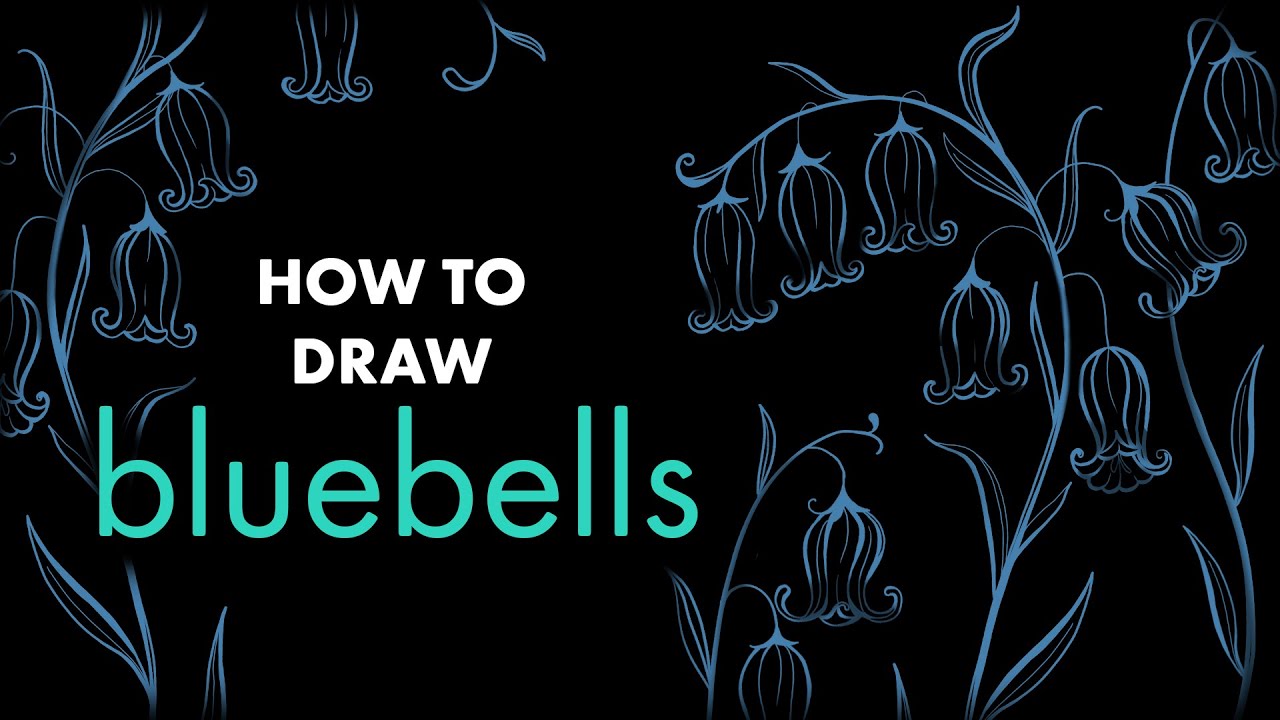 How to Draw Bluebell Flowers Using Just a Pen and Pencil!