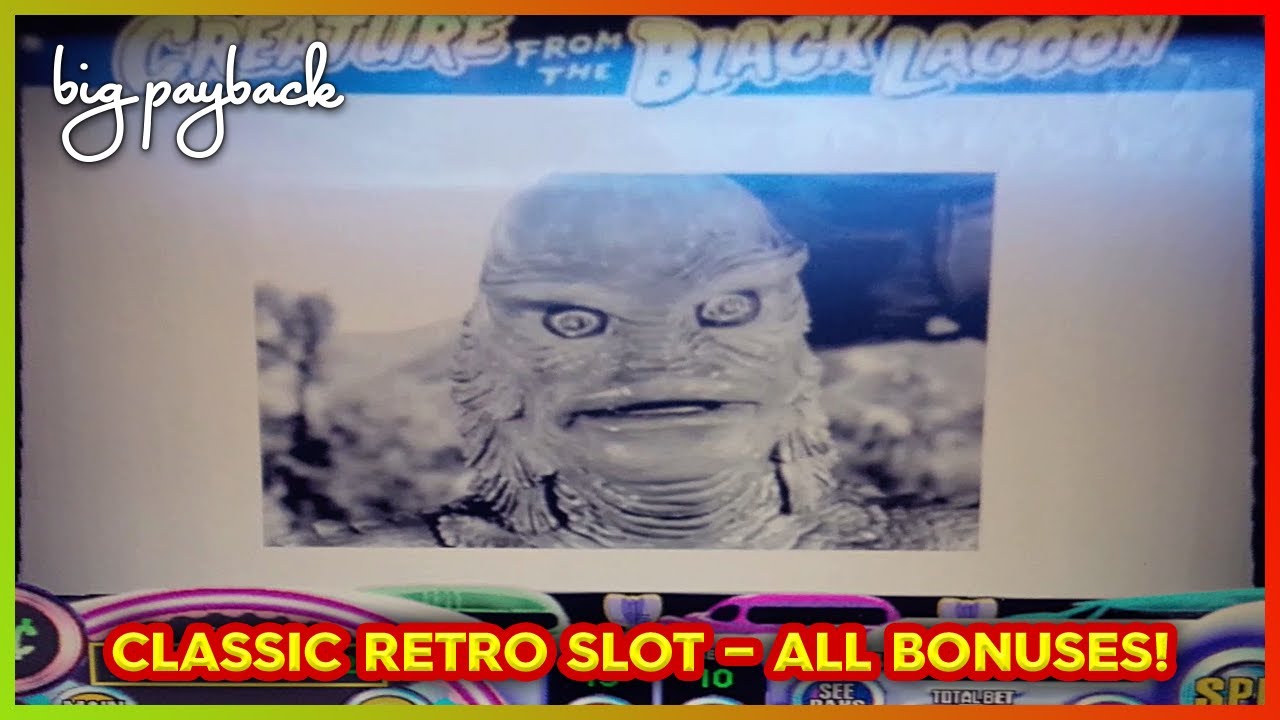 ALL BONUSES on Creature From the Black Lagoon Slot!