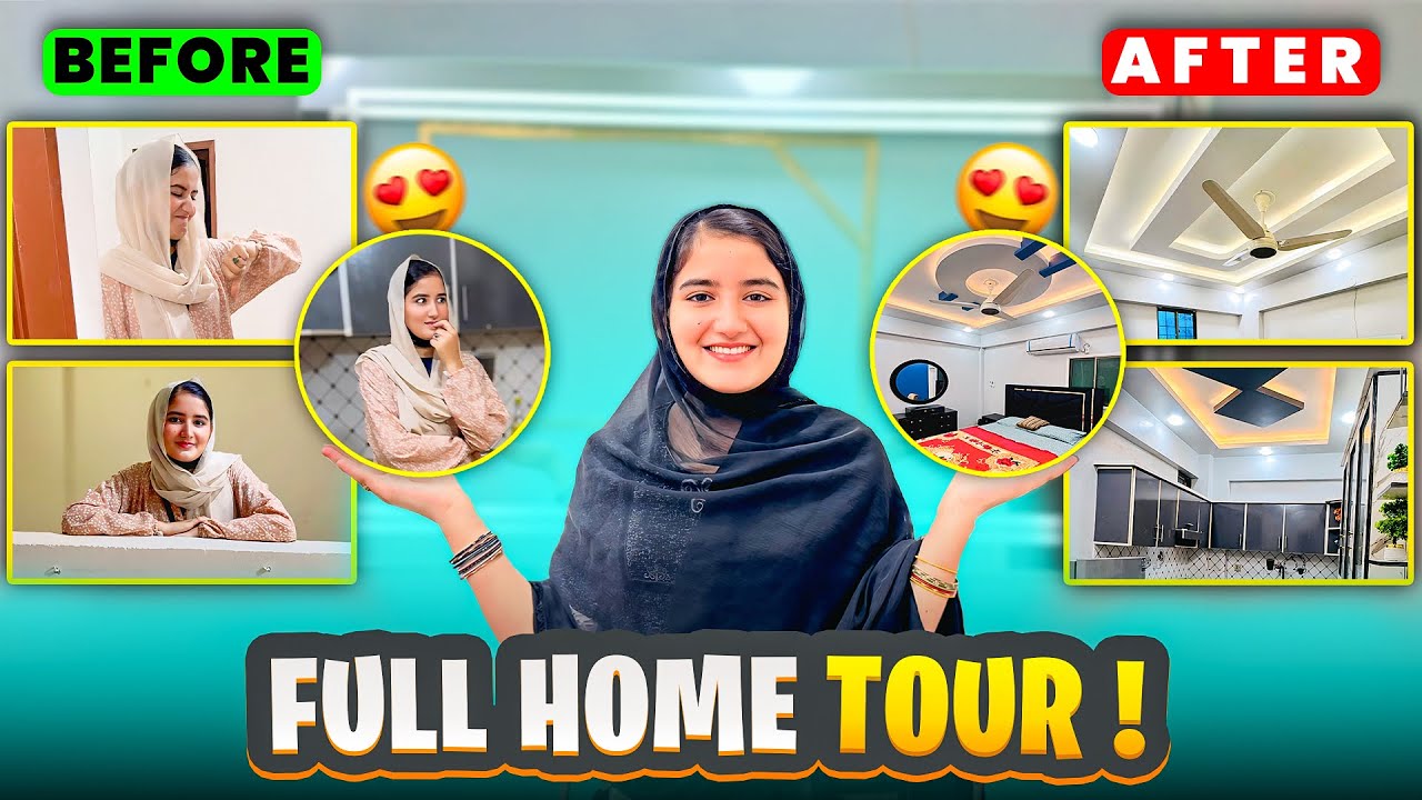 Presenting First Time Full Home Tour 😍| Home Before & After Look | Fatima Farooq Yaseen