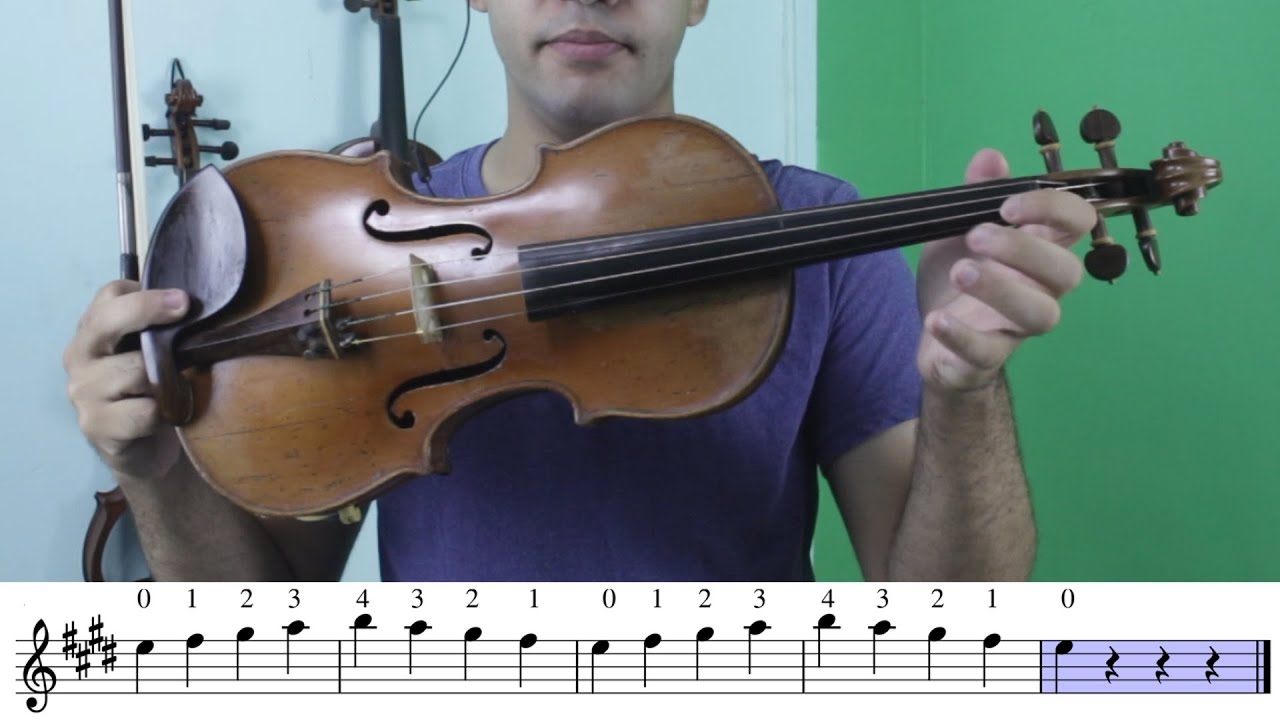 EXERCÍCIOS | USANDO 1º, 2º, 3º e 4º DEDO NA CORDA MI | Aula de Violino Online | INICIANTE 1 #7