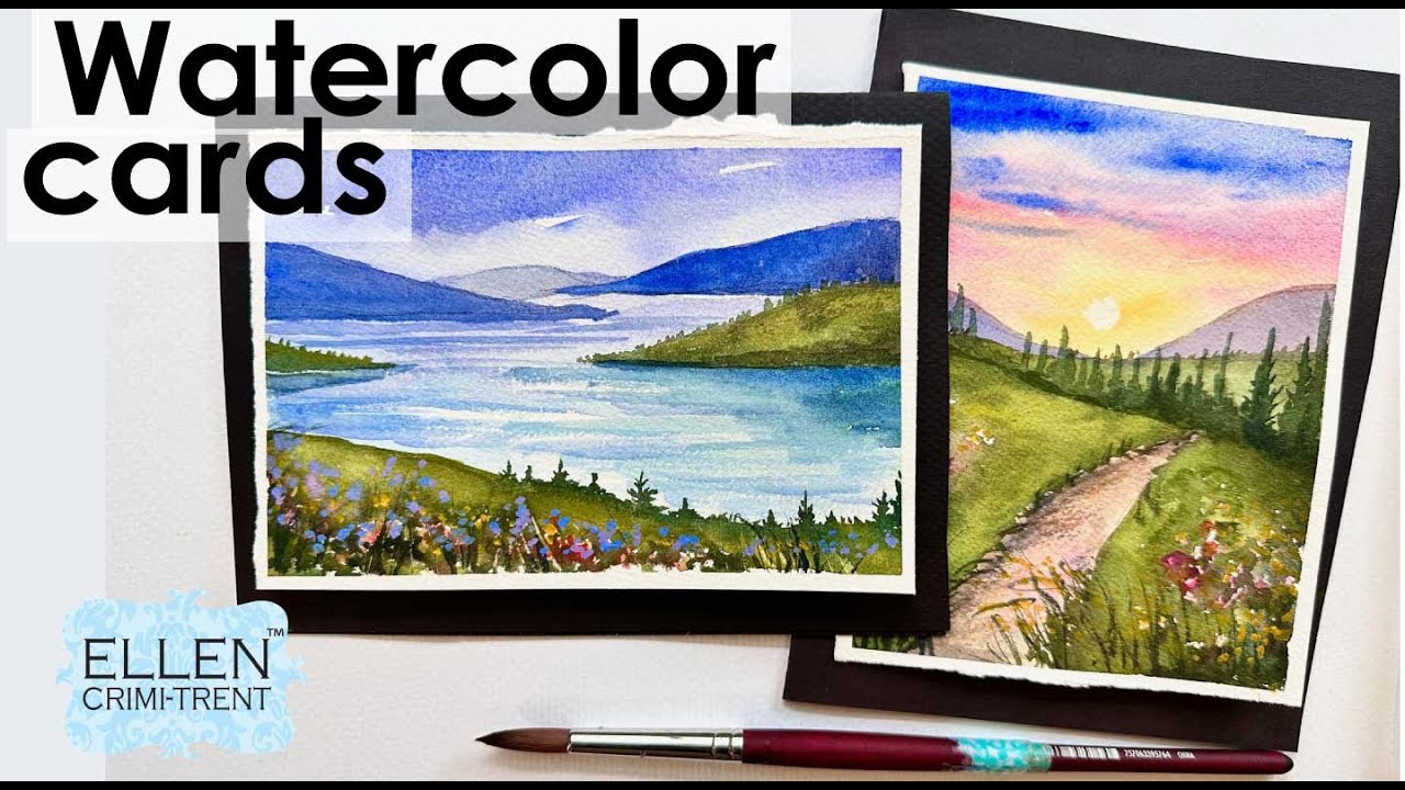 EASY Watercolor Landscape cards