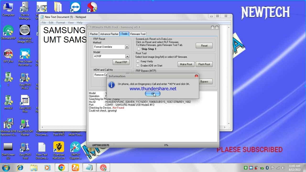 SAMSUNG M12 (M127F) FRP UMT SAMS TOOL 100% TESTED 2022