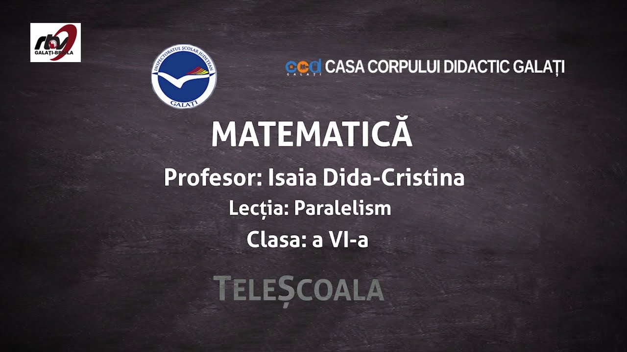 Matematică - Clasa a 6-a - Paralelism