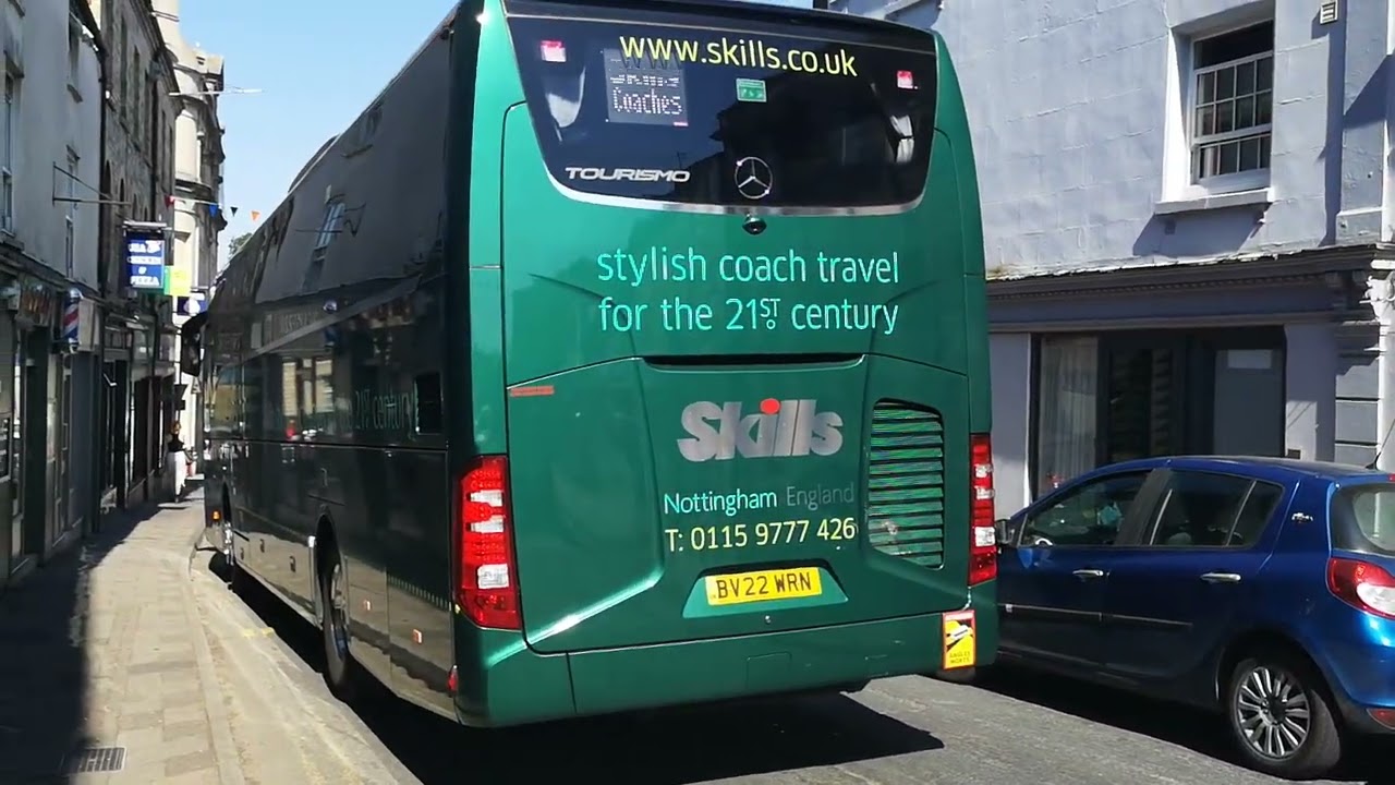 skills coaches and a Cotswold green optare solo in Stroud